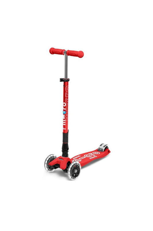 Micro Maxi Scooter Deluxe Foldable 3 Tekerlekli Scooter LED Red