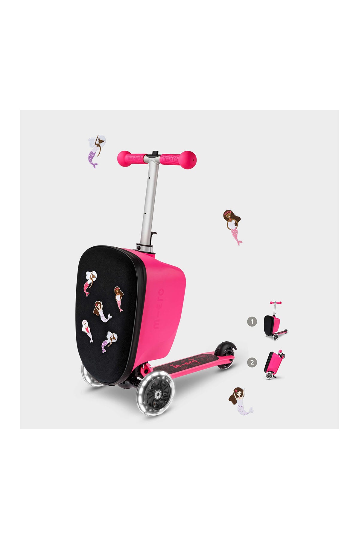 Micro Scooter Luggage Junior Velcro Pink